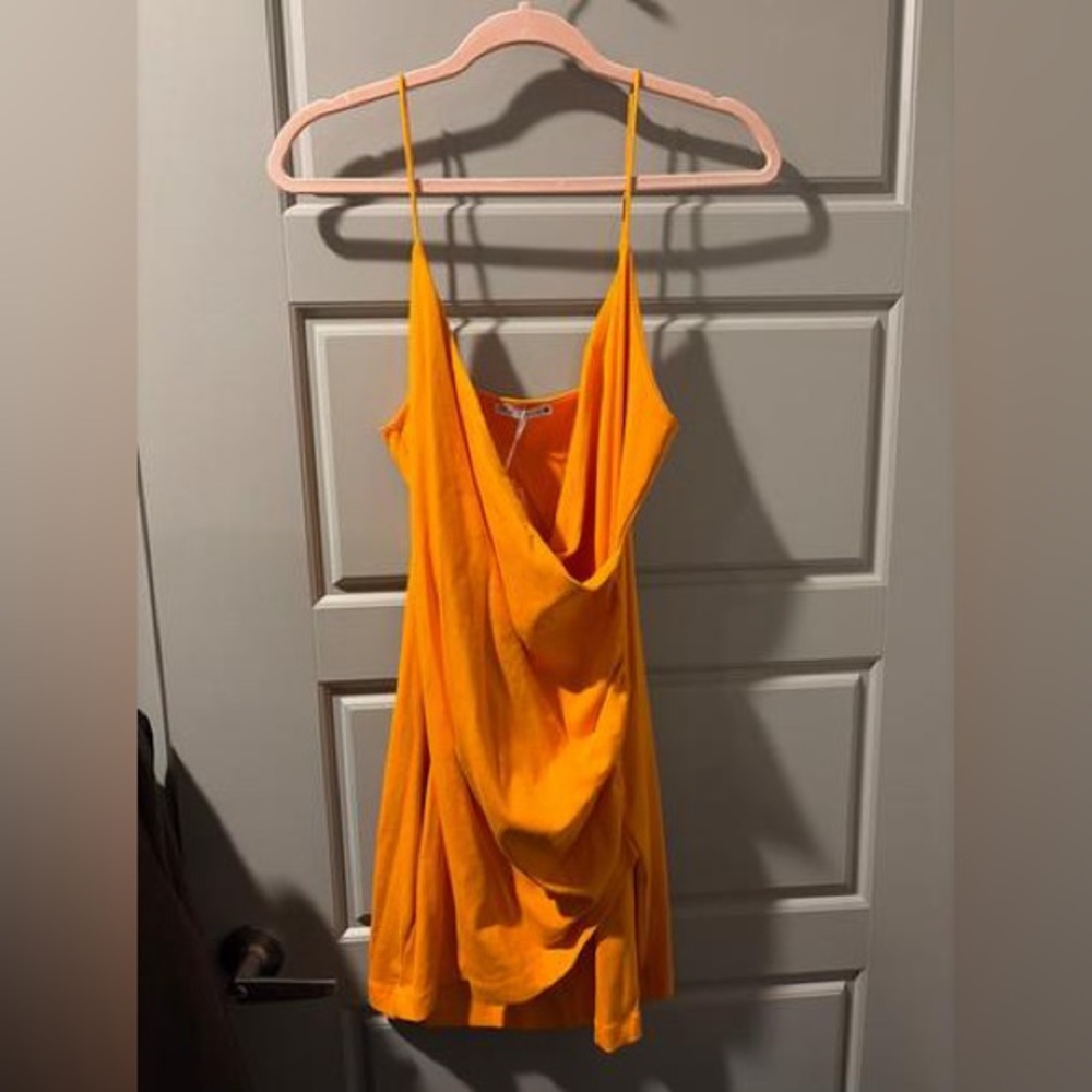 Zara Vibrant Orange Backless Dress